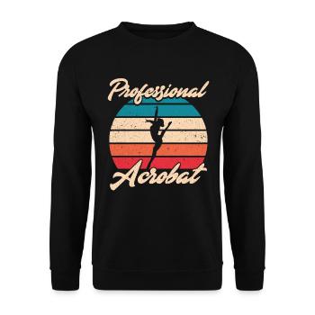 Gymnastik Turnen Akrobatik Geräteturnen Sport - Unisex Pullover - Schwarz - Vorne - Alina (178cm) & Michal (187cm)