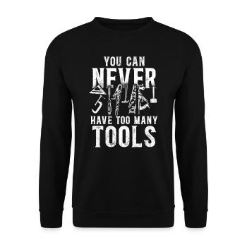 Woodworker Carpenter Tools Vintage - Unisex Pullover - Schwarz - Vorne - Alina (178cm) & Michal (187cm)