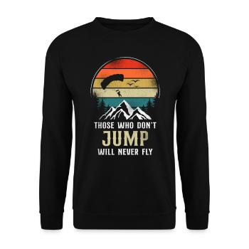 Skydiving Parachute Parapente - Sweat-shirt Unisexe - noir - Devant - Alina (178cm) & Michal (187cm)