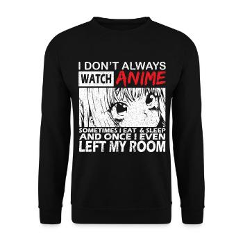 Hentai Anime Manga Japanese Etchi Waifu Kawaii - Unisex Sweatshirt - black - Front - Alina (178cm) & Michal (187cm)