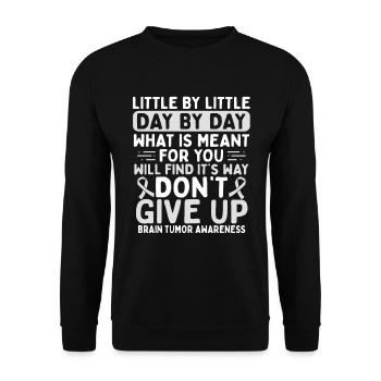 Brain Tumor Awareness Fighter Warrior Grey Ribbon - Sweat-shirt Unisexe - noir - Devant - Alina (178cm) & Michal (187cm)