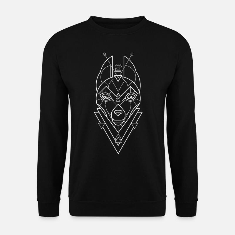 Wolf Geometric - Unisex Sweatshirt - black