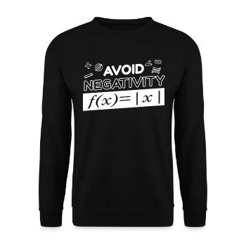 Math Teacher Avoid Negativity Math Equation - Unisex Sweatshirt - black - Front - Alina (178cm) & Michal (187cm)