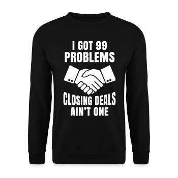 Real Estate Tshirt Home Dealer Broker House Agent Job - Unisex Sweatshirt - black - Front - Alina (178cm) & Michal (187cm)