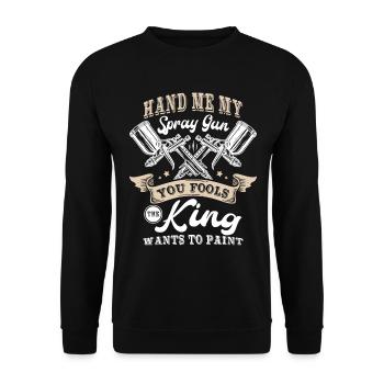Car Painting Funny - Unisex Sweatshirt - black - Front - Alina (178cm) & Michal (187cm)