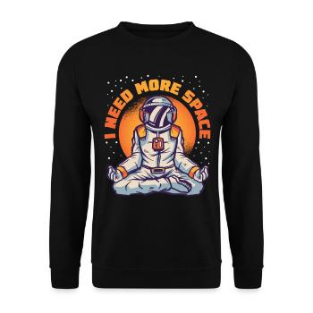 Astronomie I Need Space - Unisex Pullover - Schwarz - Vorne - Alina (178cm) & Michal (187cm)