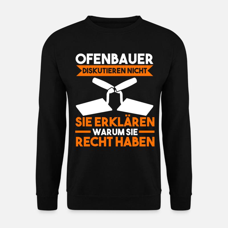 Ofenbauer Kaminbau - Unisex Pullover - Schwarz