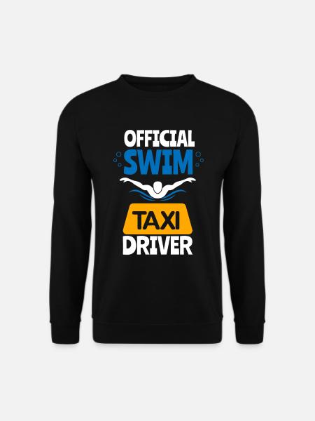 Schwimmen Mama Papa Schwimmer Taxifahrer Geschenk - Unisex Pullover - Schwarz