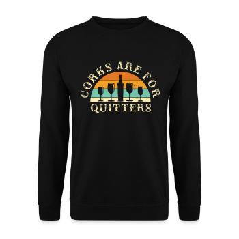 Wine Red Wine Wine Drinker Wine Tasting Gift Idea - Unisex Sweatshirt - black - Front - Alina (178cm) & Michal (187cm)