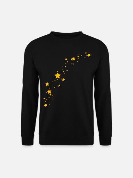 Gold Gelbe Sterne - Unisex Pullover - Schwarz