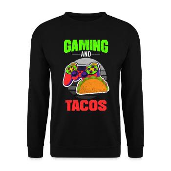 Jeux de hasard et tacos - Sweat-shirt Unisexe - noir - Devant - Alina (178cm) & Michal (187cm)