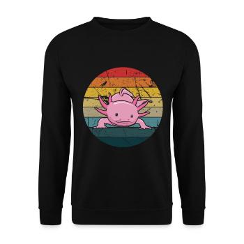 Axolotl - Unisex Sweatshirt - black - Front - Alina (178cm) & Michal (187cm)