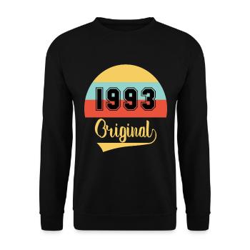 Vintage Orginal 1993 Anniversaire - Sweat-shirt Unisexe - noir - Devant - Alina (178cm) & Michal (187cm)