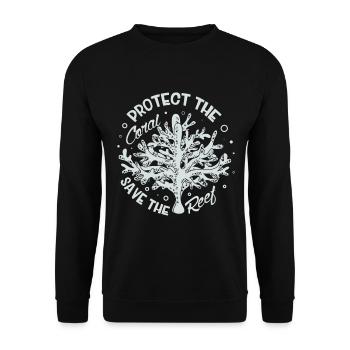 Funny Fish keeping Fish keeper - Unisex Sweatshirt - black - Front - Alina (178cm) & Michal (187cm)