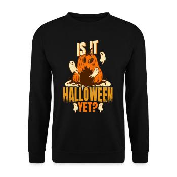 Halloween Is It Halloween Yet - Unisex Sweatshirt - black - Front - Alina (178cm) & Michal (187cm)
