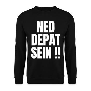 Österreich / Bayern Dialekt Sprüche / Mundart AUT - Unisex Pullover - Schwarz - Vorne - Alina (178cm) & Michal (187cm)