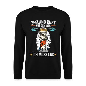 Holland Insel Zeeland - Unisex Pullover - Schwarz - Vorne - Alina (178cm) & Michal (187cm)