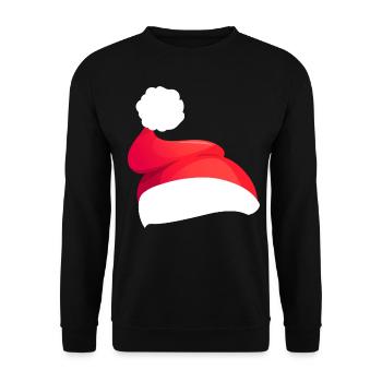 Rote weihnachtsmannmützen - Unisex Pullover - Schwarz - Vorne - Alina (178cm) & Michal (187cm)