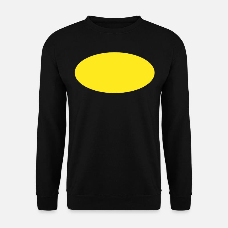Yellow Circle Oval - Unisex Sweatshirt - black
