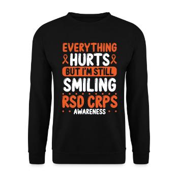 RSD CRPS Warrior Orange Ribbon CRPS Awareness - Sweat-shirt Unisexe - noir - Devant - Alina (178cm) & Michal (187cm)