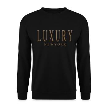Luxury New York - Unisex Pullover - Schwarz - Vorne - Alina (178cm) & Michal (187cm)