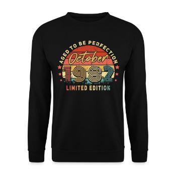 Vintage Gift October 1982 - Unisex Sweatshirt - black - Front - Alina (178cm) & Michal (187cm)
