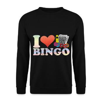 Bingo Bingo Joueur de société Bingo Lotto - Sweat-shirt Unisexe - noir - Devant - Alina (178cm) & Michal (187cm)