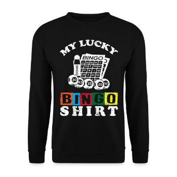 Bingo Bingo Joueur de société Bingo Lotto - Sweat-shirt Unisexe - noir - Devant - Alina (178cm) & Michal (187cm)