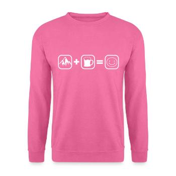 Berge und Bier - Unisex Pullover - Pink - Vorne