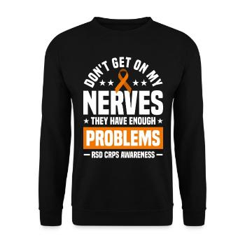 Patient RSD CRPS Gift - Unisex Sweatshirt - black - Front - Alina (178cm) & Michal (187cm)