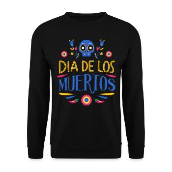 Dia de los Muertos - Unisex Pullover - Schwarz - Vorne - Alina (178cm) & Michal (187cm)