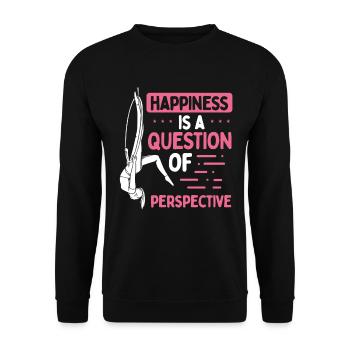 Aerial Circus Aerial Hoop Happiness Aerialist - Unisex Sweatshirt - black - Front - Alina (178cm) & Michal (187cm)