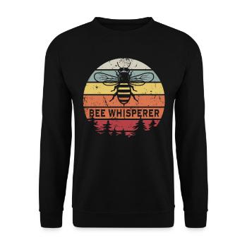 Bee Whisperer Honey Bee beekeeper Beekeeper - Unisex Sweatshirt - black - Front - Alina (178cm) & Michal (187cm)