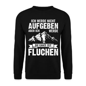 Wandern & Berge - Lustige Sprüche zum Wandern - Unisex Pullover - Schwarz - Vorne - Alina (178cm) & Michal (187cm)