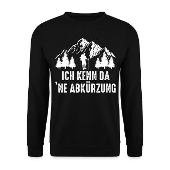 Wandern Wander Sprüche - Unisex Pullover - Schwarz - Vorne - Alina (178cm) & Michal (187cm)