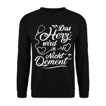 Altenpflegerin Pflegedienst Pflegehelferin Pflege - Unisex Pullover - Schwarz - Vorne - Alina (178cm) & Michal (187cm)
