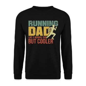 Marathon Running Running Dad - Unisex Sweatshirt - black - Front - Alina (178cm) & Michal (187cm)
