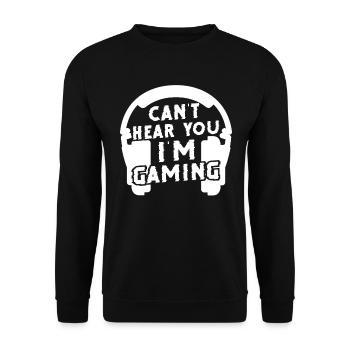 Gaming Je ne peux pas vous entendre, je joue - Sweat-shirt Unisexe - noir - Devant - Alina (178cm) & Michal (187cm)