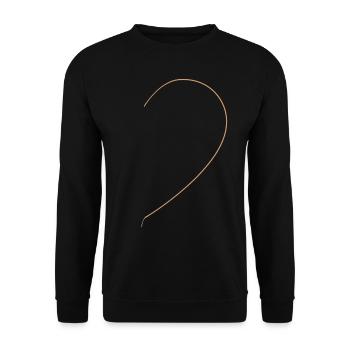 Heart Brown Half - Unisex Sweatshirt - black - Front - Alina (178cm) & Michal (187cm)