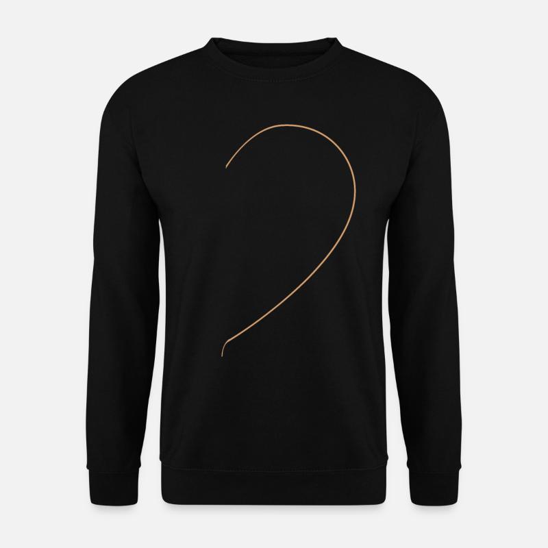 Herz Braun Halb - Unisex Pullover - Schwarz
