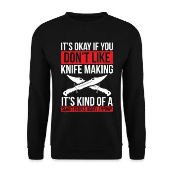 Knife Maker Forging Knifs Knife Maker - Sweat-shirt Unisexe - noir - Devant - Alina (178cm) & Michal (187cm)