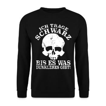 Joke - Ich trage Schwarz bis es was dunkleres gibt - Unisex Pullover - Schwarz - Vorne - Alina (178cm) & Michal (187cm)