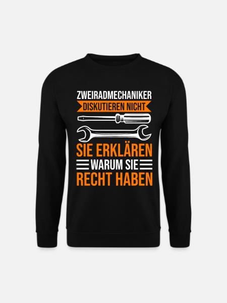 Zweiradmechaniker Zweiradmonteur Motorrad - Unisex Pullover - Schwarz