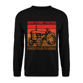 Landwirtschaft Landwirtschaft Traktorfahrer Gesche - Unisex Pullover - Schwarz - Vorne - Alina (178cm) & Michal (187cm)