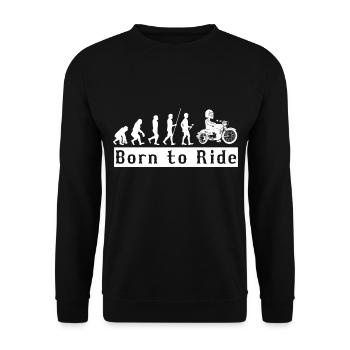 Motorrad Geschenk Motorsport Racer Motorbike Biker - Unisex Pullover - Schwarz - Vorne - Alina (178cm) & Michal (187cm)