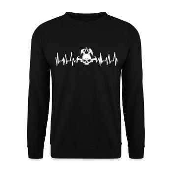 Roofer - Unisex Sweatshirt - black - Front - Alina (178cm) & Michal (187cm)