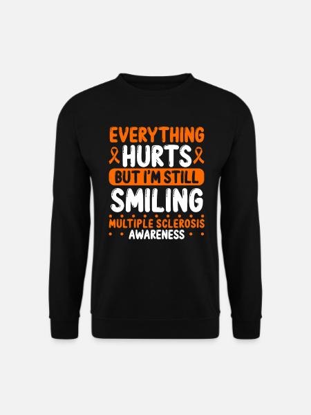 Multiple Sclerosis Awareness Orange Ribbon Warrior - Unisex Pullover - Schwarz