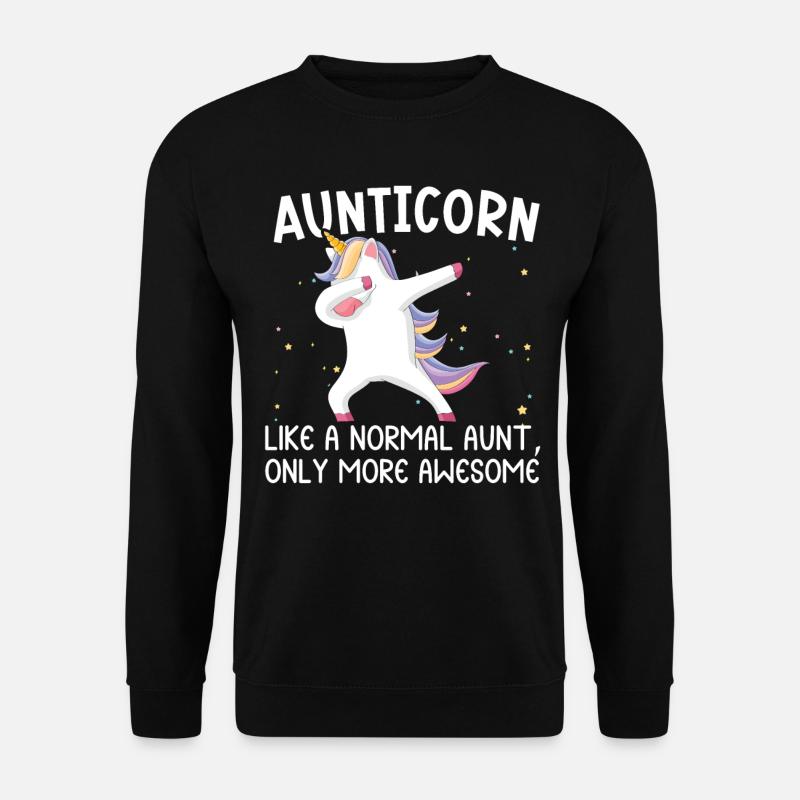 Aunticorn Tante Einhorn Coole Tante - Unisex Pullover - Schwarz