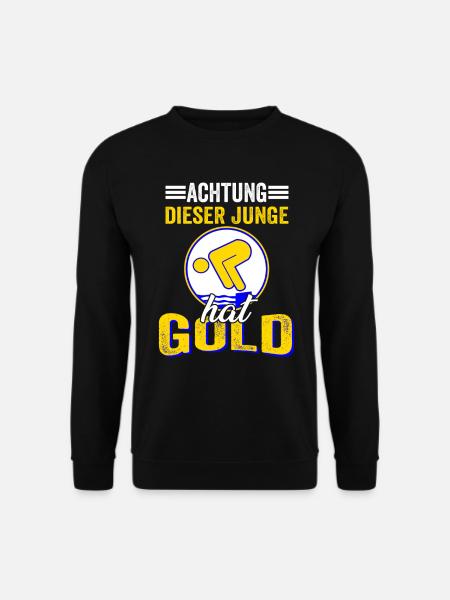 Dieser Junge darf Schwimmen Gold Bestanden - Unisex Pullover - Schwarz