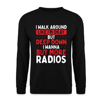 Amateur Radio Operator Ham Radio Club - Unisex Pullover - Schwarz - Vorne - Alina (178cm) & Michal (187cm)